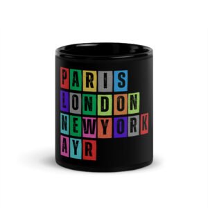Ayr - Black Glossy Mug