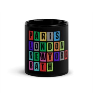 Bath - Black Glossy Mug
