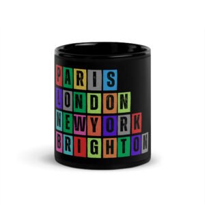 Brighton - Black Glossy Mug