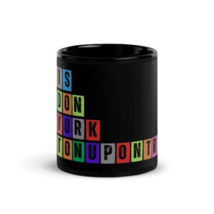Burton Upon Trent - Black Glossy Mug