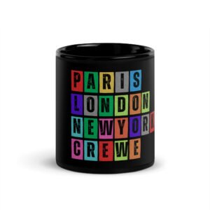 Crewe - Black Glossy Mug