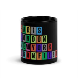Dronfield - Black Glossy Mug