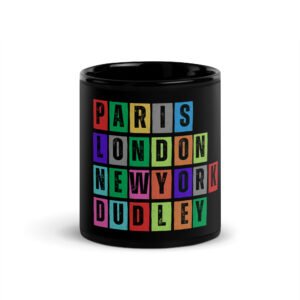 Dudley - Black Glossy Mug