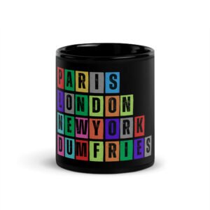Dumfries - Black Glossy Mug