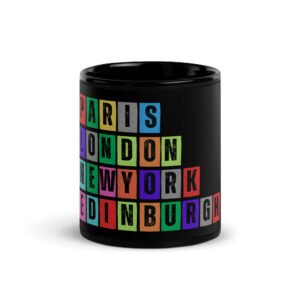 Edingurgh - Black Glossy Mug