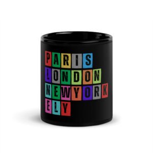 Ely - Black Glossy Mug