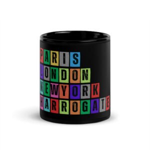 Harrogate - Black Glossy Mug
