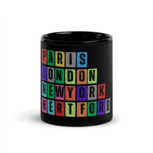 Hertford - Black Glossy Mug
