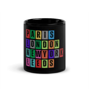Leeds - Black Glossy Mug
