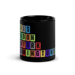 Leamington Spa - Black Glossy Mug