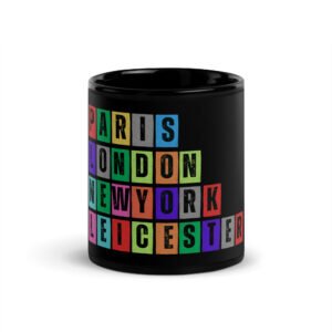 Leicester - Black Glossy Mug