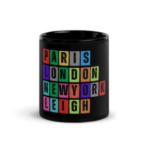 Leigh - Black Glossy Mug