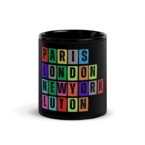 Luton - Black Glossy Mug
