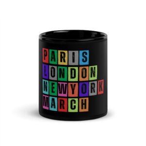 March - Black Glossy Mug