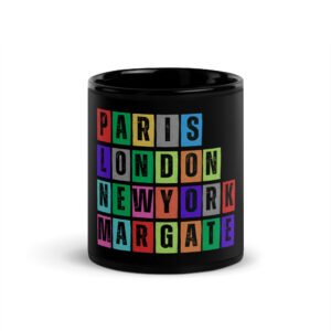 Margate - Black Glossy Mug