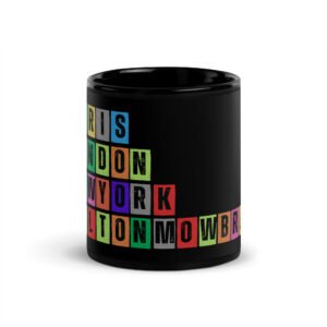 Melton Mowbray - Black Glossy Mug