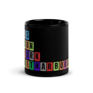 Market Harborough - Black Glossy Mug