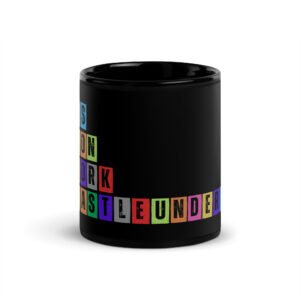 Newcastle Under Lyme - Black Glossy Mug