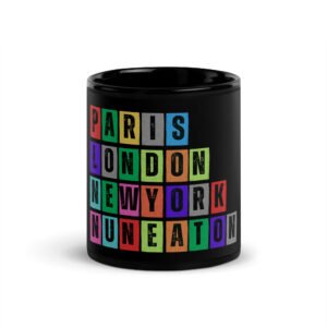 Nuneaton - Black Glossy Mug
