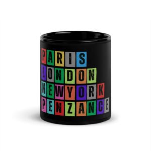 Penzance - Black Glossy Mug