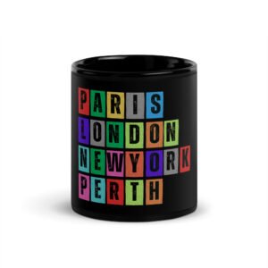 Perth - Black Glossy Mug