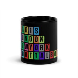 Port Talbot - Black Glossy Mug