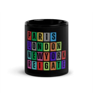 Reigate - Black Glossy Mug