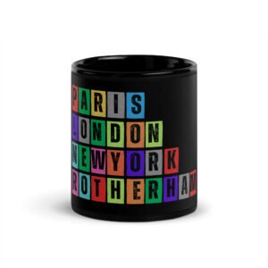 Rotherham - Black Glossy Mug