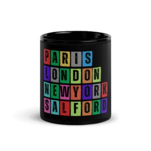 Salford - Black Glossy Mug