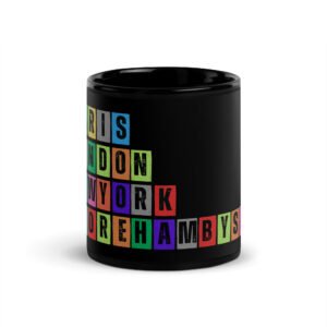 Shoreham By Sea - Black Glossy Mug