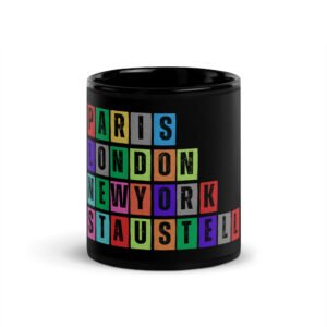 St Austell - Black Glossy Mug