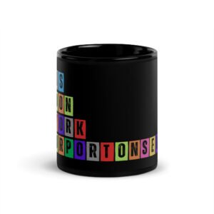 Stourport On Severn - Black Glossy Mug