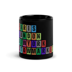 Stowmarket - Black Glossy Mug