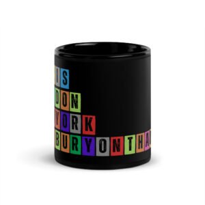 Sunbury On Thames - Black Glossy Mug