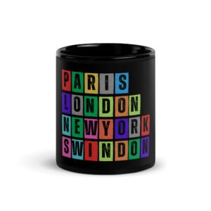 Swindon - Black Glossy Mug