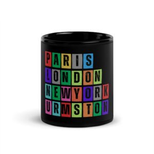 Urmston - Black Glossy Mug