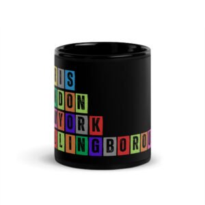 Wellingborough - Black Glossy Mug