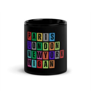 Wigan - Black Glossy Mug