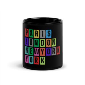 York - Black Glossy Mug
